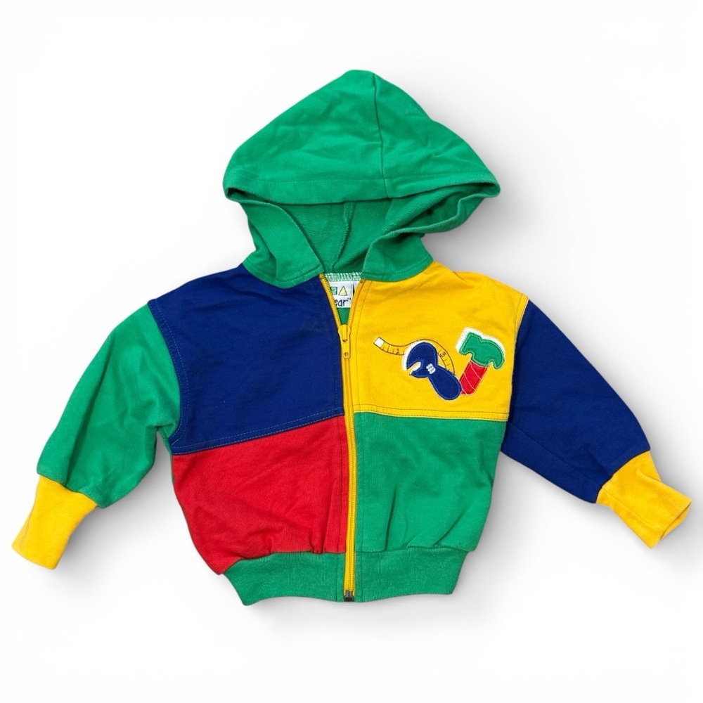 Vintage Color Block tools Baby Hoodie Jacket 3-6m